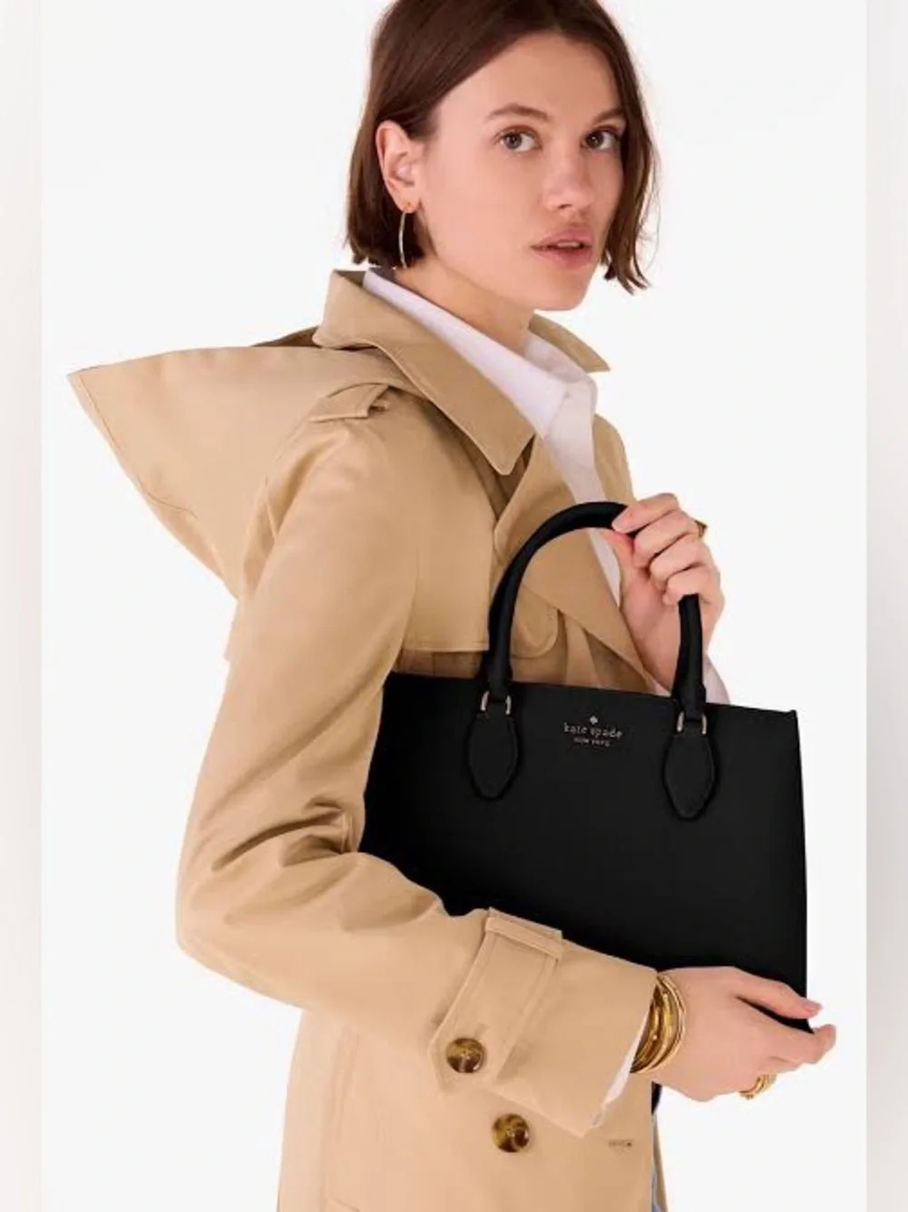 Kate Spade Rae Black Medium Satchel - NWT